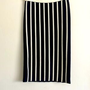 Striped Ann Taylor Petite Pencil Skirt Black and White Size XS